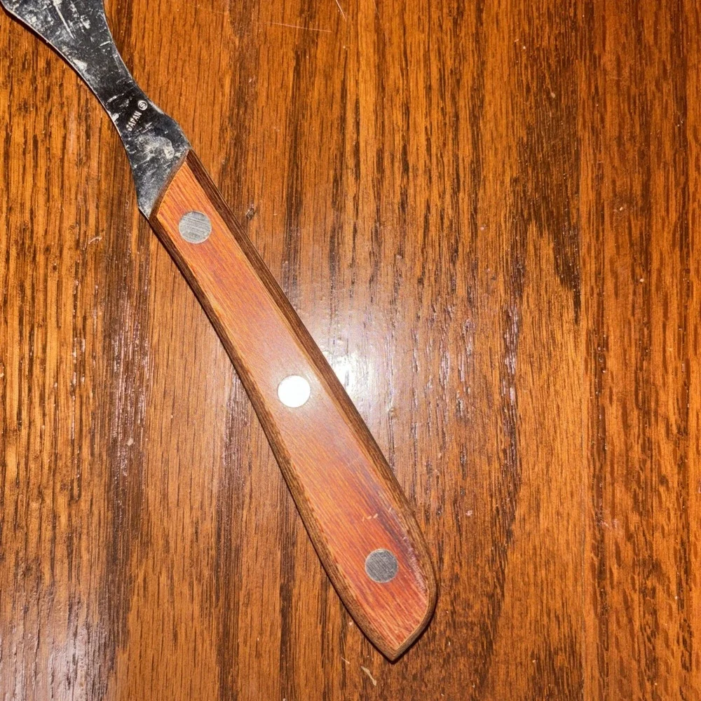Vtg Kitchen‎ Delite Stainless Meat Carving Fork Wood Handle 10 1/2